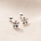 Sterling Silver Flower Stud Earring 1 Pair - S925silver - One Size