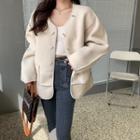 Plain Fleece Jacket Green - One Size