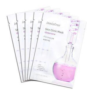 Innisfree - Skin Clinic Mask Set 5 Pcs - 5 Types Idebenone (firming) - 5 Pcs
