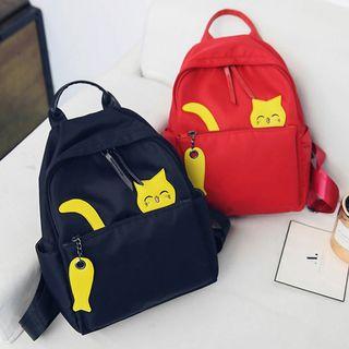 Lightweight Cat Appliqued Backpack