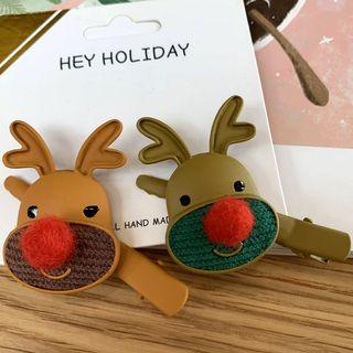 Christmas Deer Hair Clip / Hair Tie
