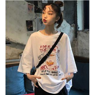 Wide Short-sleeve T Shirt Top