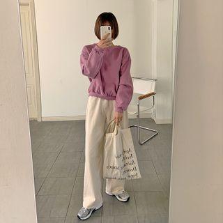 Fleece-lined Pastel Sweatshirt