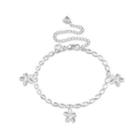 Fashion Simple Flower Anklet Silver - One Size