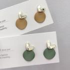 Heart & Disc Drop Earring