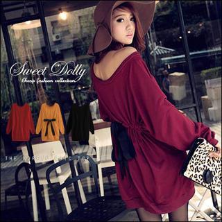 Long-sleeve Bow-accent Tunic