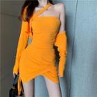 Set: Light Jacket + Mini Skirt + Top