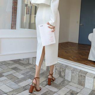 Office Look H-line Midi Skirt