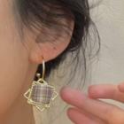 Retro Plaid Earring As Show In Figure - 1435a#