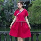 Family Matching Short-sleeve Hanfu Dress