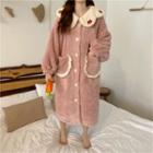 Doll-collar Fleece Robe