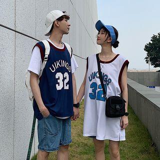 Couple Matching Sleeveless Letter T-shirt