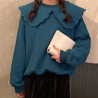 Scalloped-collar Sweatshirt