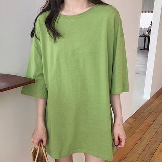 Elbow-sleeve Tunic T-shirt