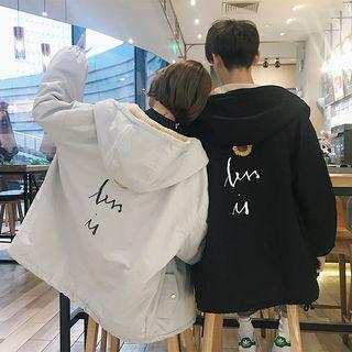 Couple Matching Hooded Fleece-lined Coat
