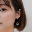 Non-matching Heart Drop Earring / Clip-on Earring