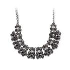 Noble And Bright Geometric Black Cubic Zircon Necklace Silver - One Size