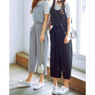 Spaghetti Strap Wide Leg Dungaree