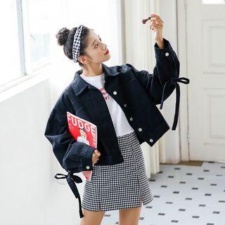 Bow Detail Denim Jacket