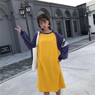 Raglan Long-sleeve Sweat Dress