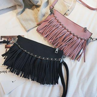 Fringe Faux Leather Crossbody Bag