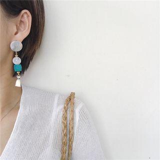 Tasseled Geometric Earring