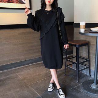 Ruffled Midi Pullover Dress