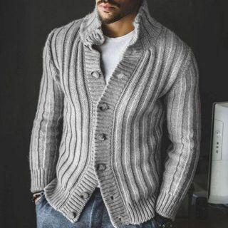 Long Sleeve Ribbed-knit Cardigan