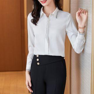 Long-sleeve Shirt / Dress Pants / Midi Skirt / Set