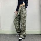 Low Rise Tie-dyed Wide Leg Pants