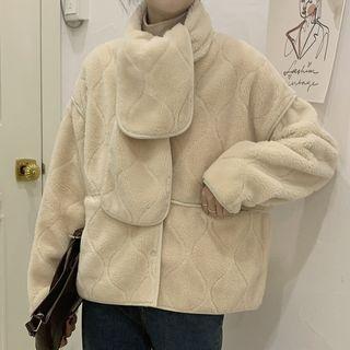 Long-sleeve Argyle Plain Coat