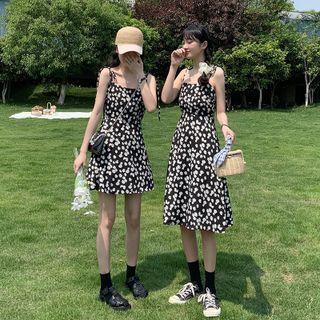 Spaghetti Strap Floral Print Midi Dress / Mini Dress