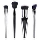 Set Of 4: Makeup Brush Set Of 4 - 145.5-tm057 - Silver - One Size