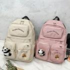 Multi-section Printed Nylon Backpack