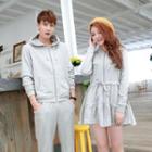 Couple Set: Hooded Jacket + Pants / Hooded A-line Dress