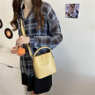 Top Handle Plain Crossbody Bag Yellow - One Size