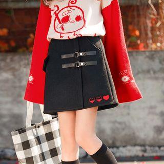 Strapped A-line Mini Skirt