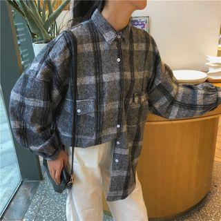 Oversized Check Blouse