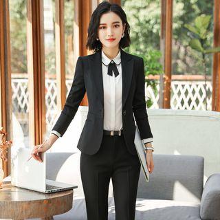 Dress Shirt / Slim Fit Blazer / Dress Pants / Pencil Skirt / Set