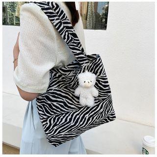 Zebra Print Cotton Tote Bag
