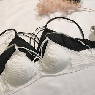 Lace Trim Cross Strap Top