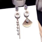 Non-matching Drop Earring 1 Pair - Khaki - One Size