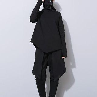 Zip Detail Harem Pants Black - One Size