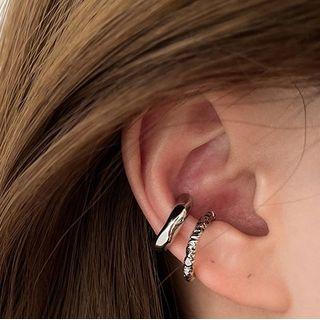 Set Of 2: Alloy Cuff Earring (various Designs) Set Of 2 - Gold - One Size