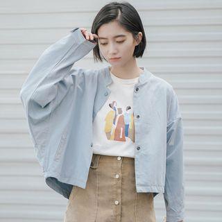 Snap Button Plain Jacket