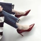 Faux-leather Patent Stilettos