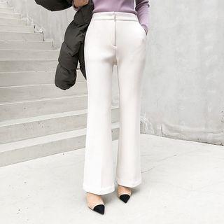 Fleece Lined Boot-cut Dress Pants