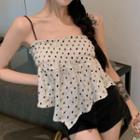 Dotted Flowy Camisole Top Pale Almond - One Size