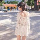 Long-sleeved Lace Swimsuit Cover-up