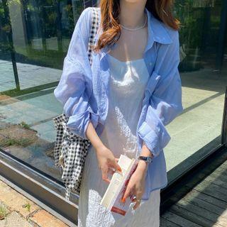 Sheer Chiffon Shirt In 5 Colors